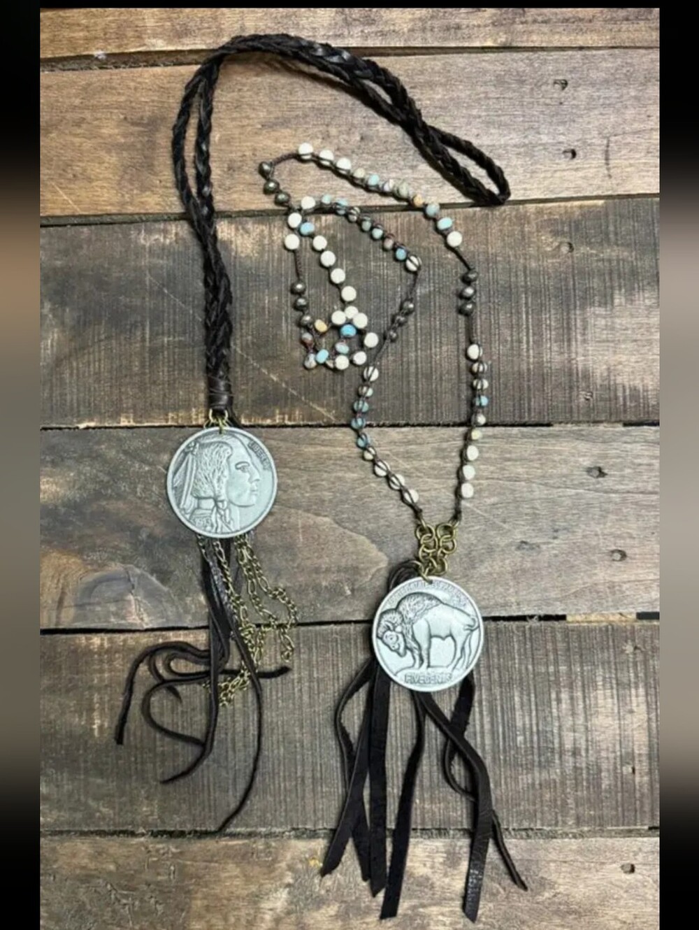 #2059 Jaded Gypsy Buffalo Nickel Necklace